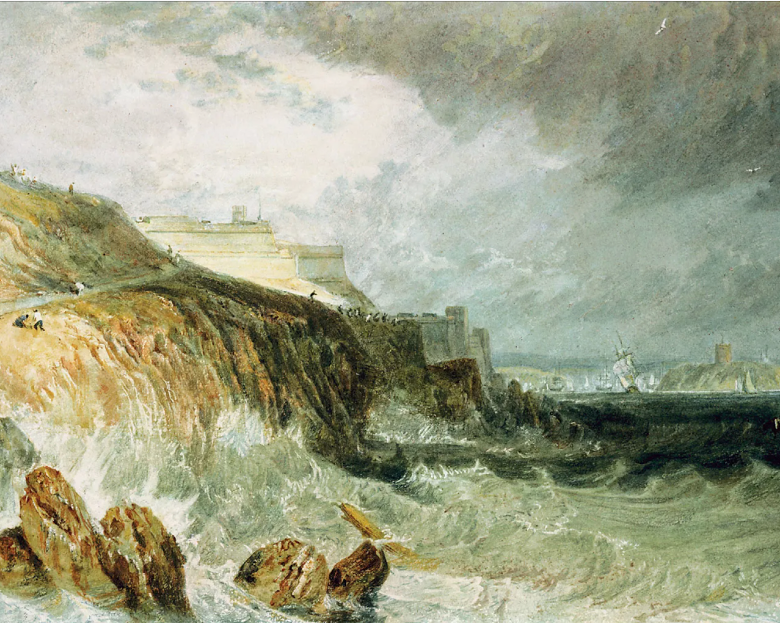 Plymouth Citadel, pencil and watercolor on paper by J.M.W. Turner, c. 1813
