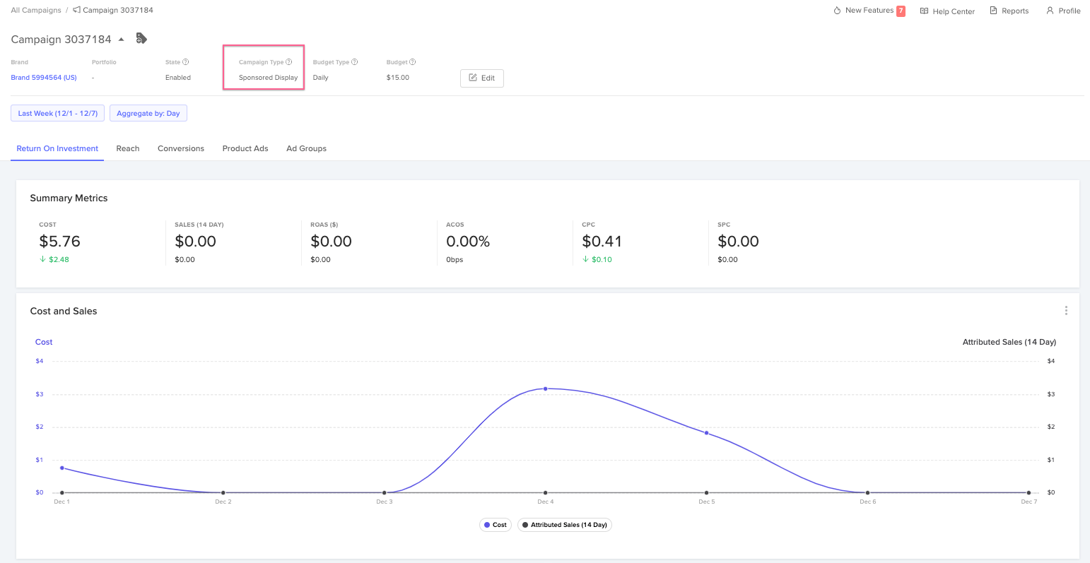 Downstream now supports displaying your Sponsored Display campaigns
