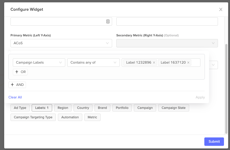 Filter by labels