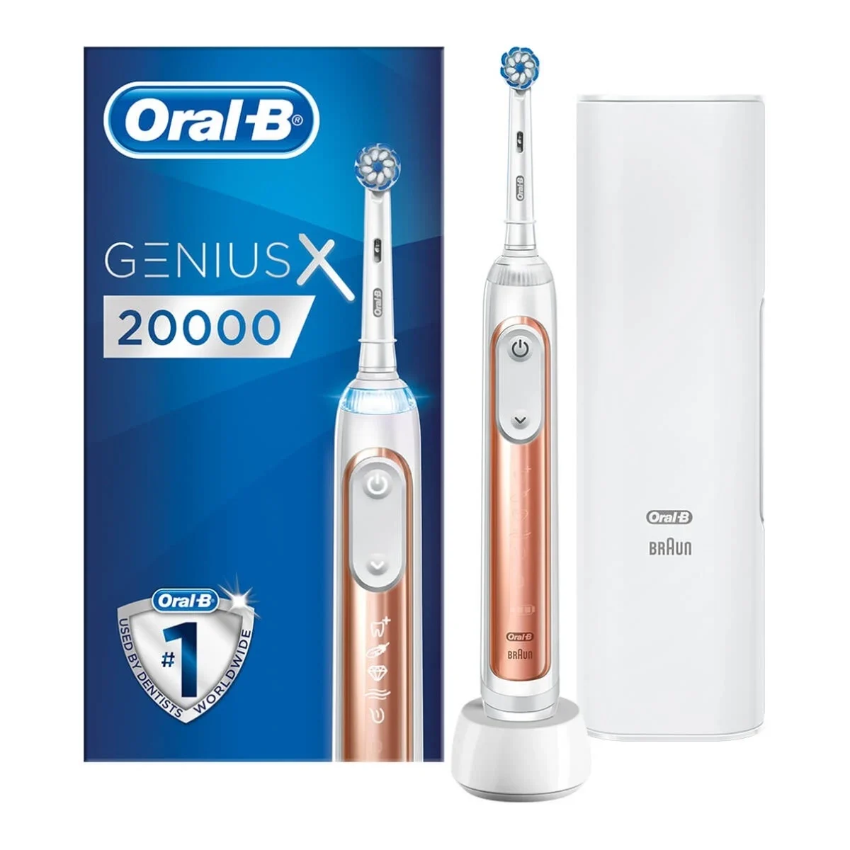 Oral-B Genius X 20000 Electric Toothbrush Rose Gold Powered By Braun 