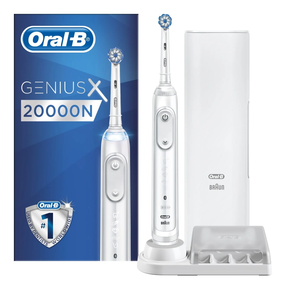 Oral-B Genius X 20000 Electric Toothbrush White Powered By Braun 