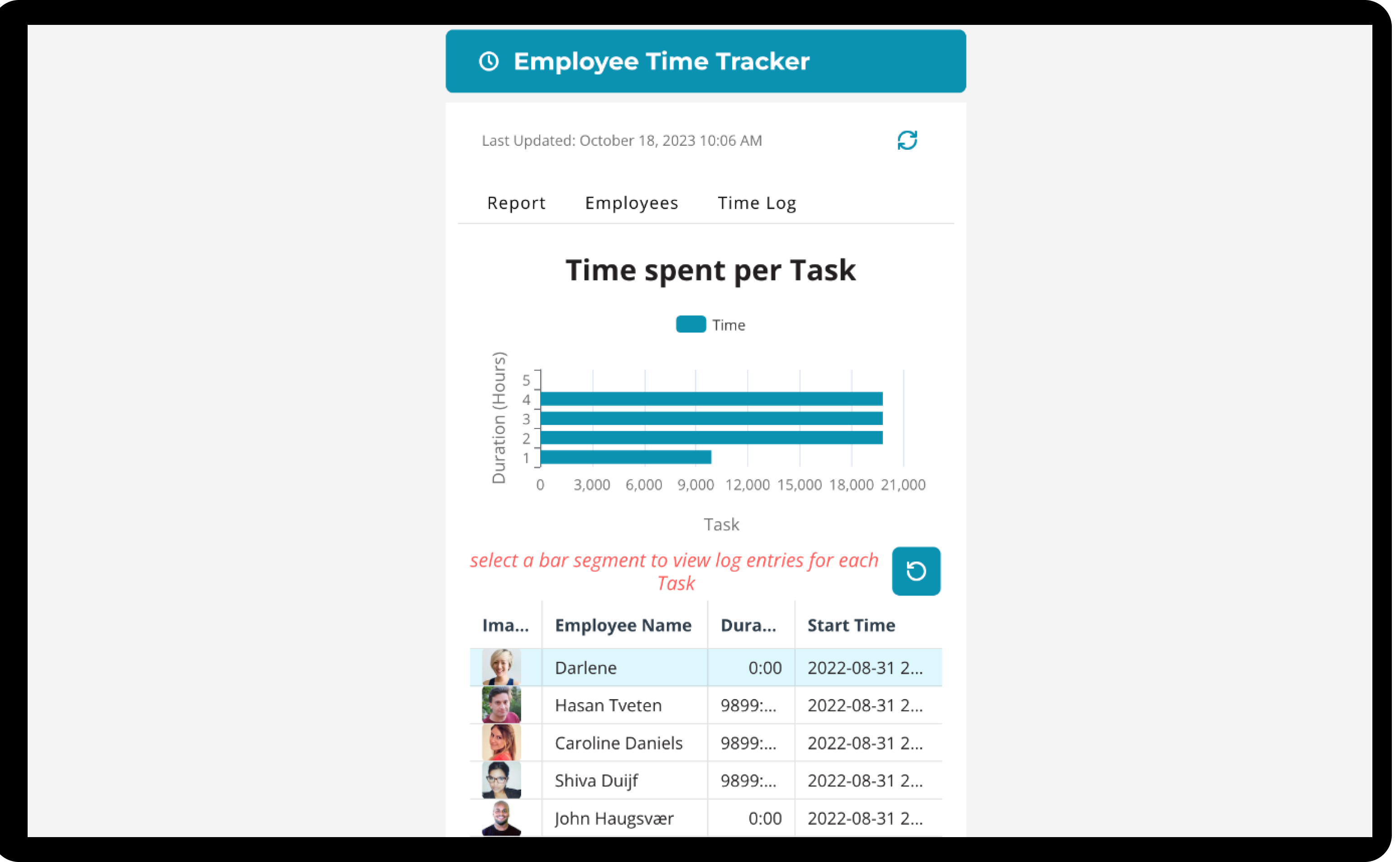 Employee Time Tracking App