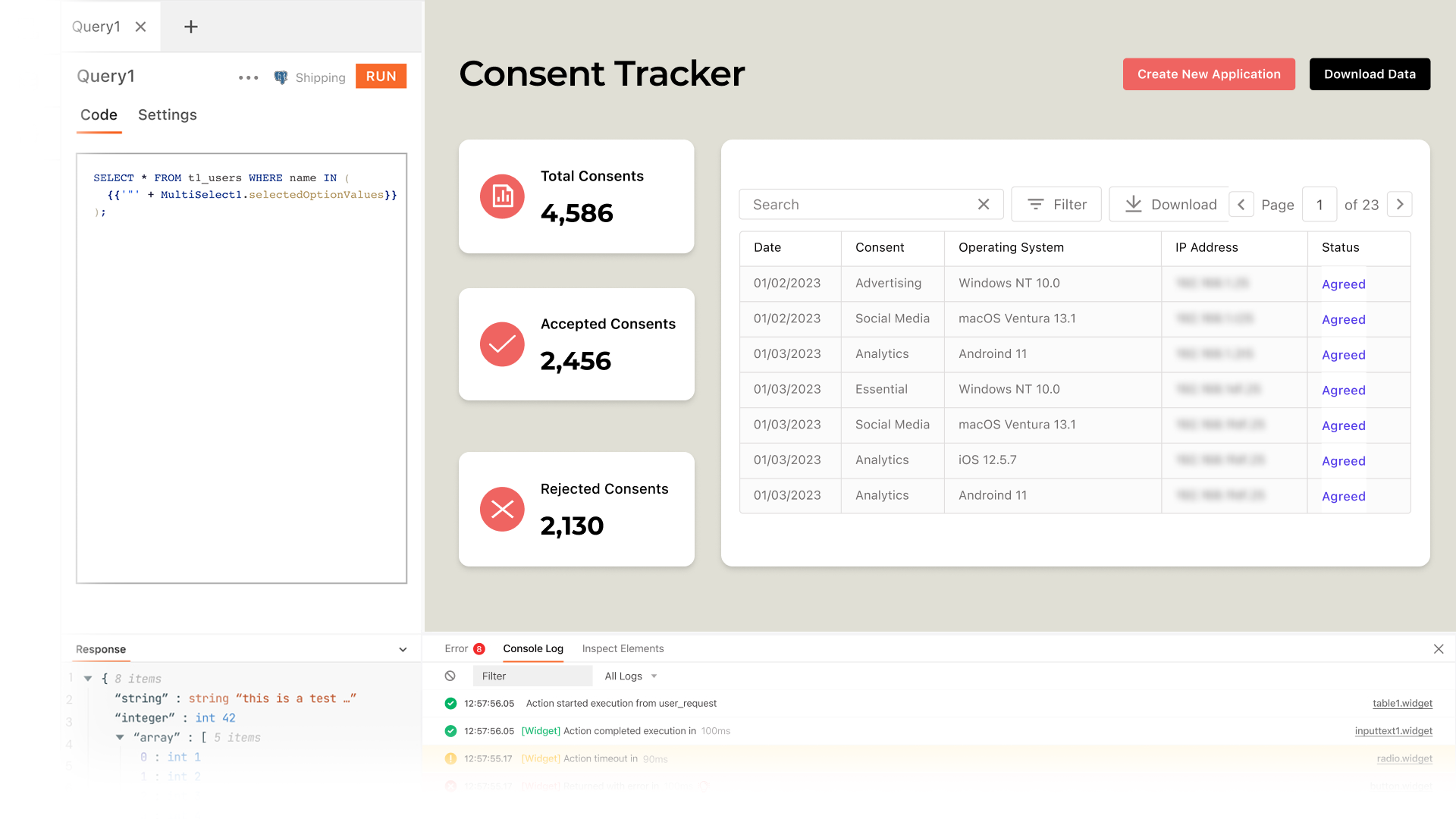 Tracker • Data consent