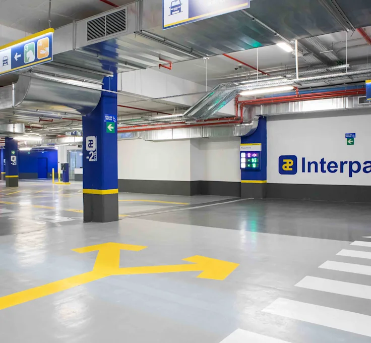 A parking with a vegetal roof