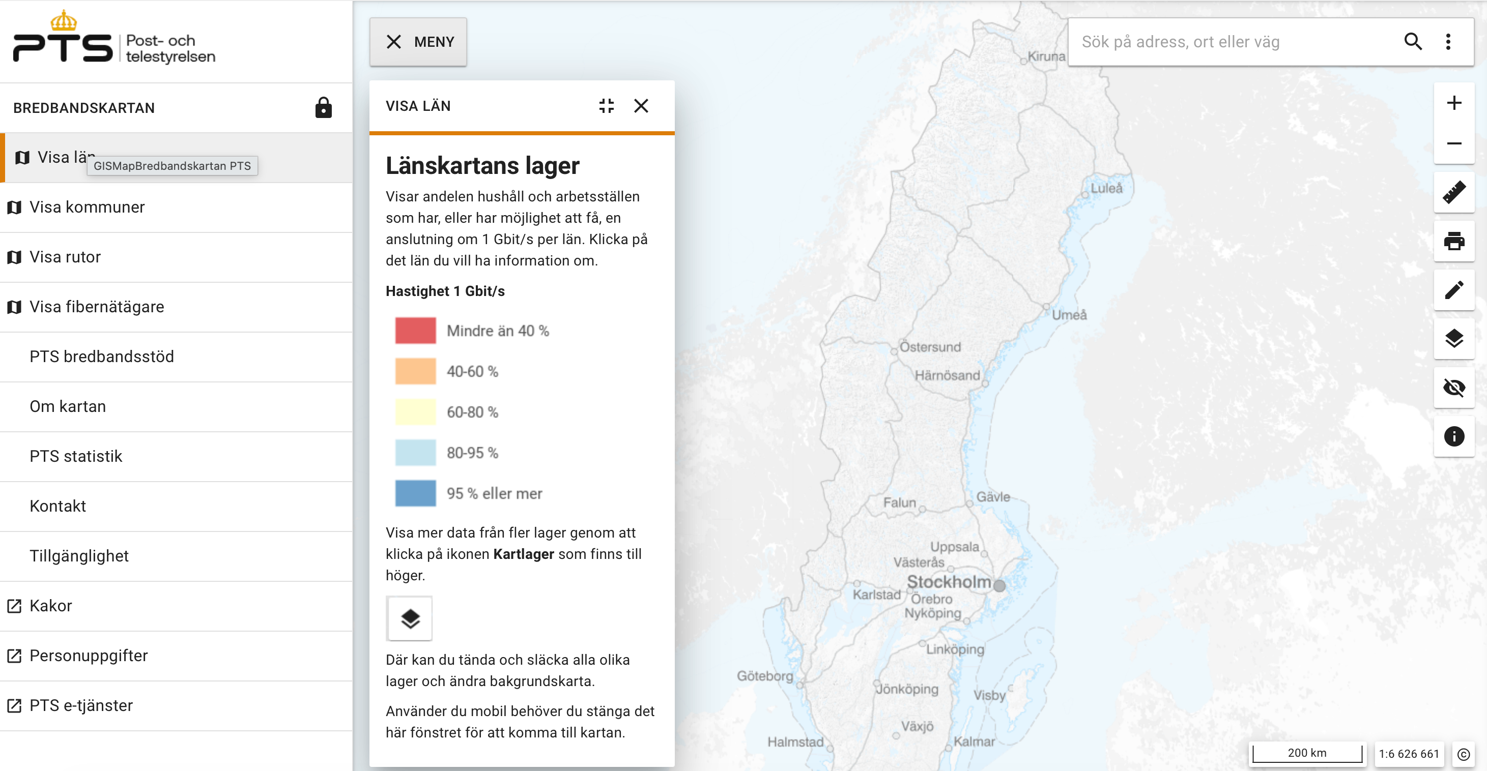 PTS Bredbandskartan