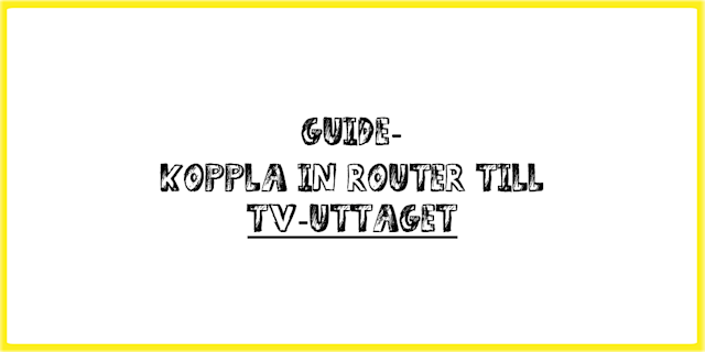 Så kopplar du in router till vägguttag med skruvanslutning märkt “DATA”.