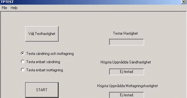 TPTEST skärmbild