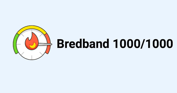 Bredband 1000/1000 Mbit/s