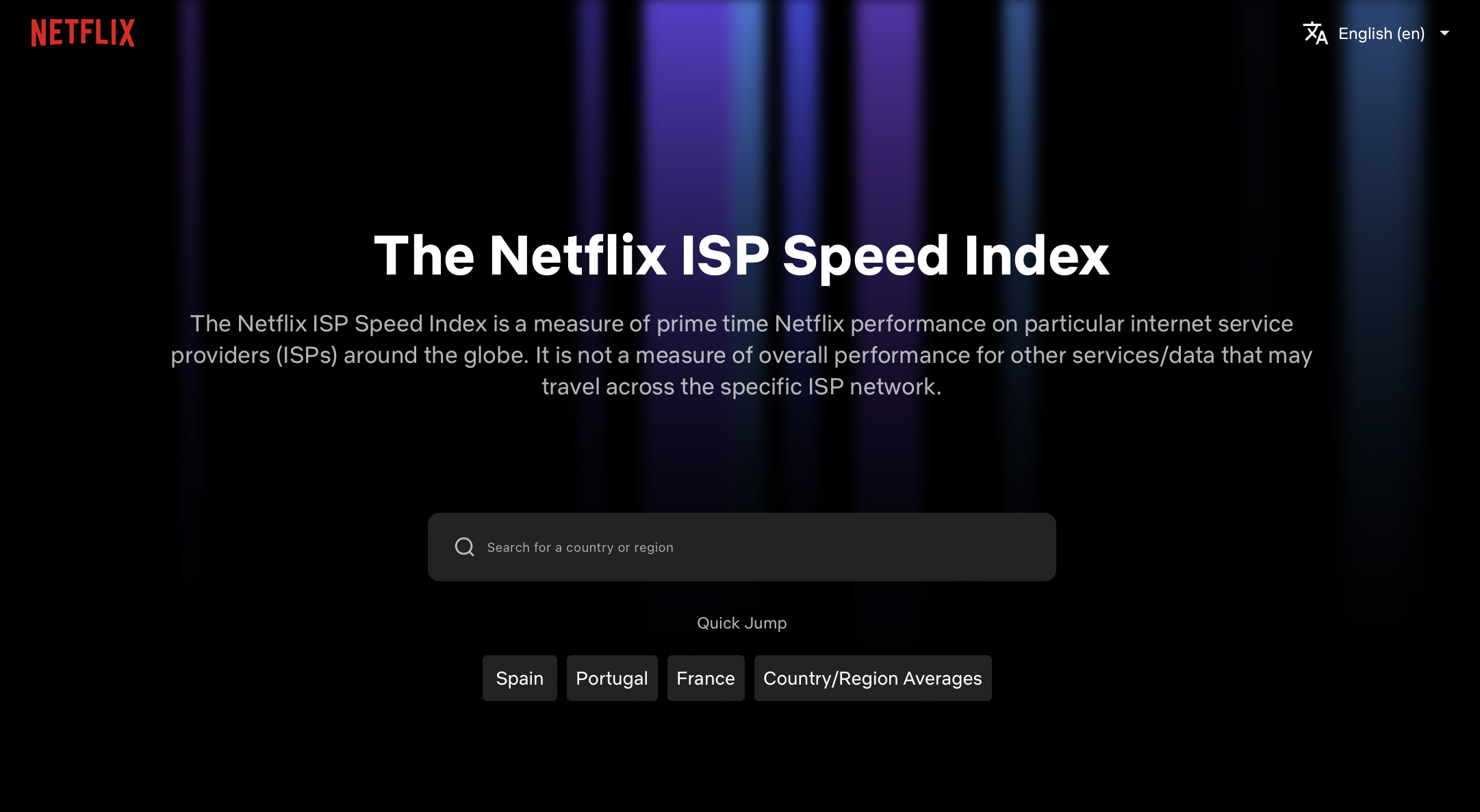 Netflix ISP Speed Index