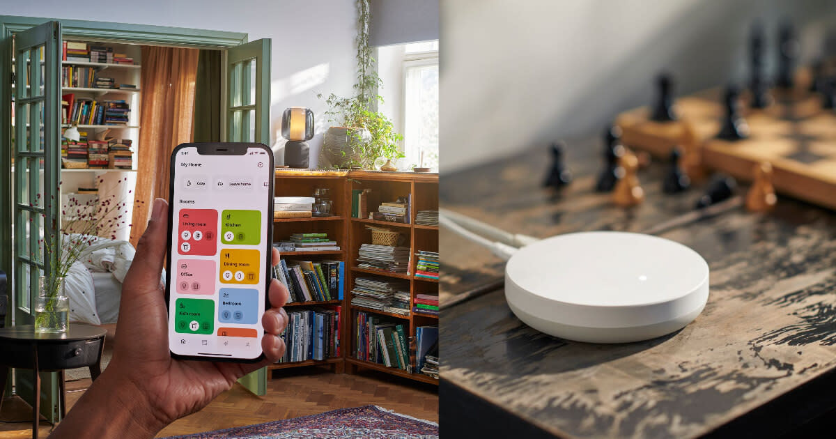 IKEA home smart app och DIRIGERA hubb