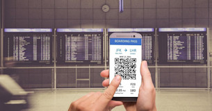 QQR-kod som används för boardingkort.