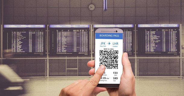 QQR-kod som används för boardingkort.