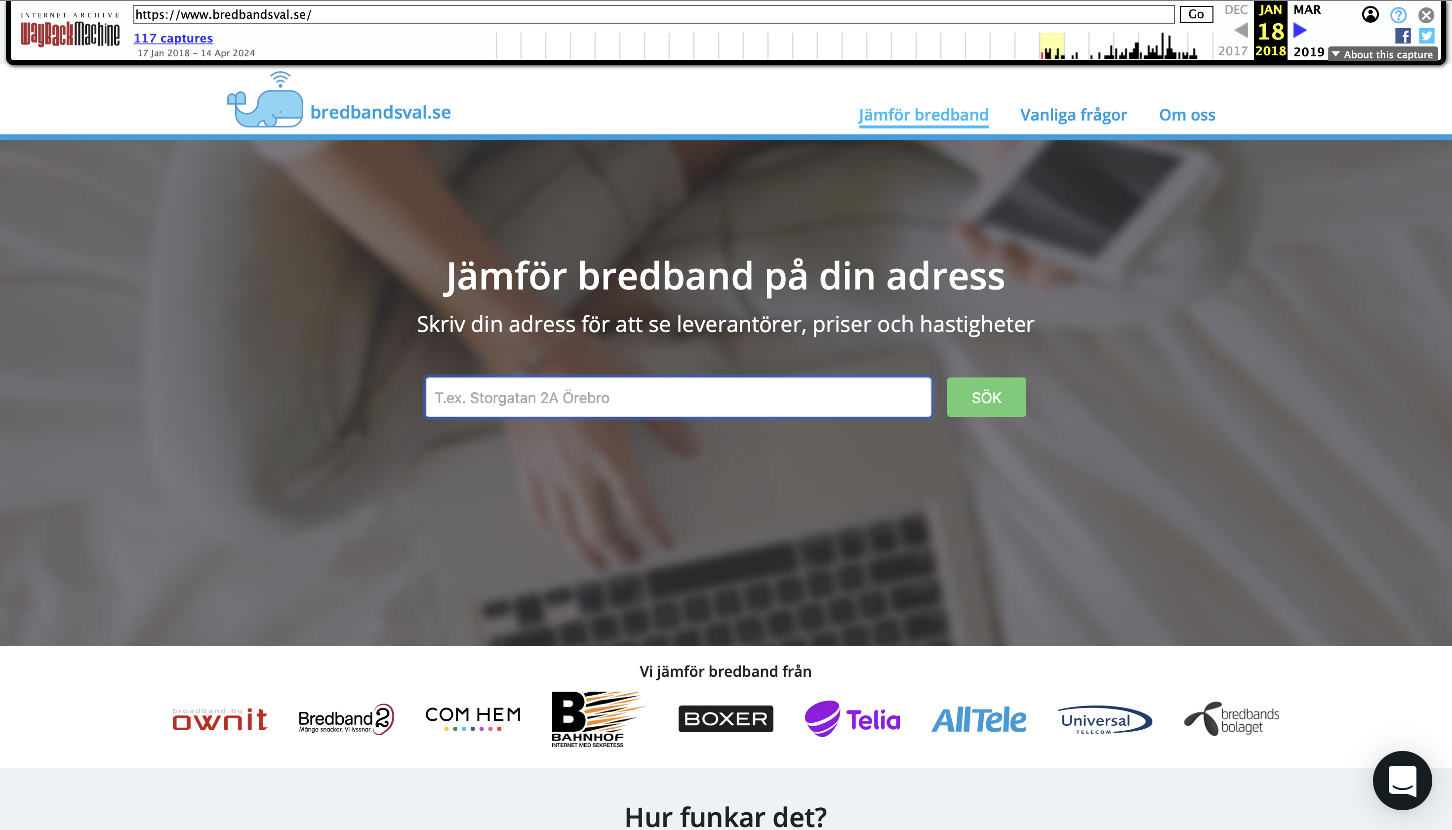 Bredbandsval.se 18 januari 2018