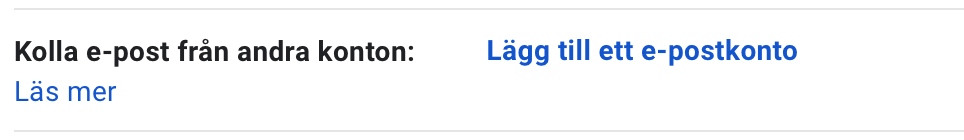 Gmail Kolla e-post från andra konton