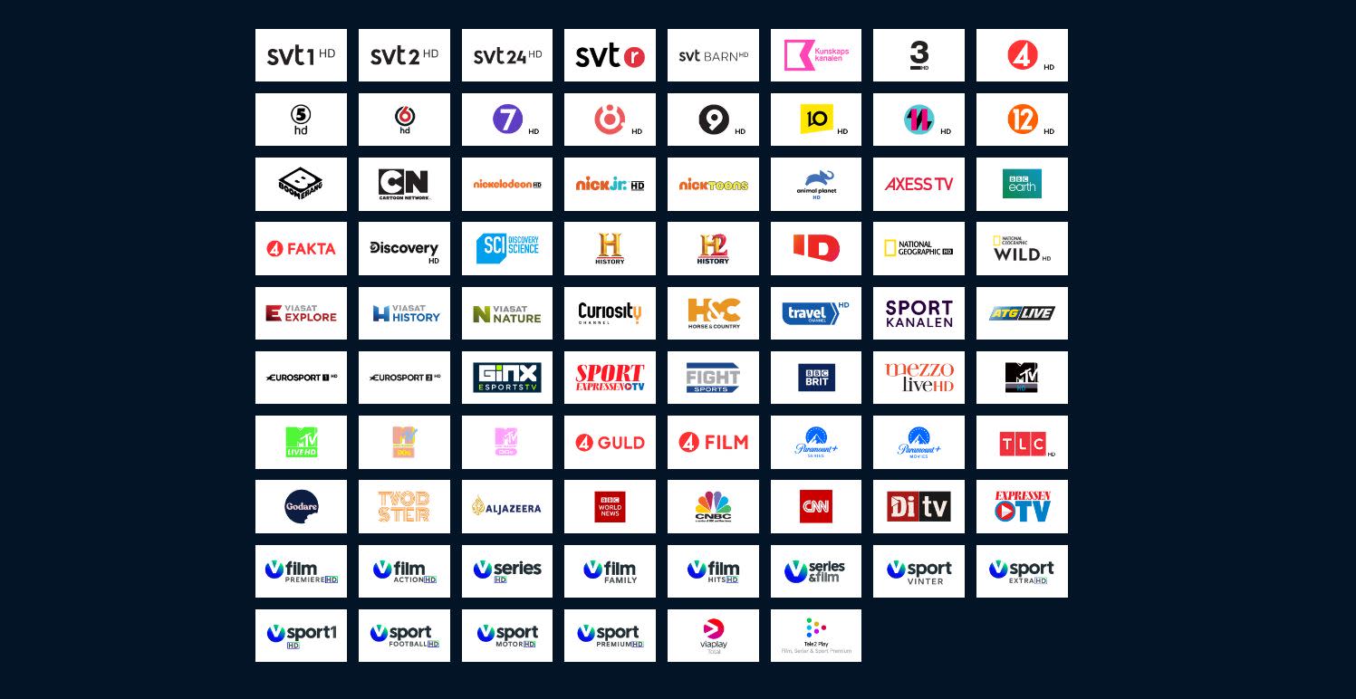 tele2 kanaler logotyper