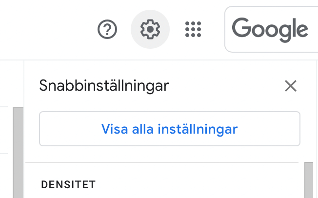 Gmail inställningar