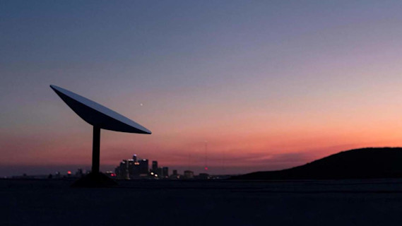 konceptbild spacex starlink parabol. Photo cred: starlink.com