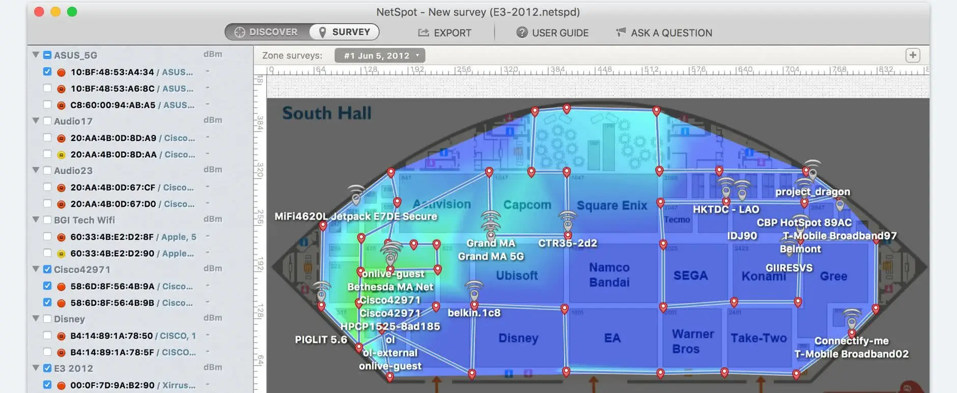 Netspot WiFi survey