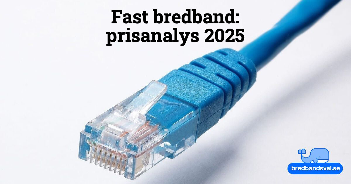 Fast bredband prisanalys 2025