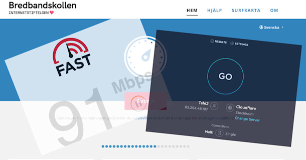 olika verktyg för att testa internethastighet