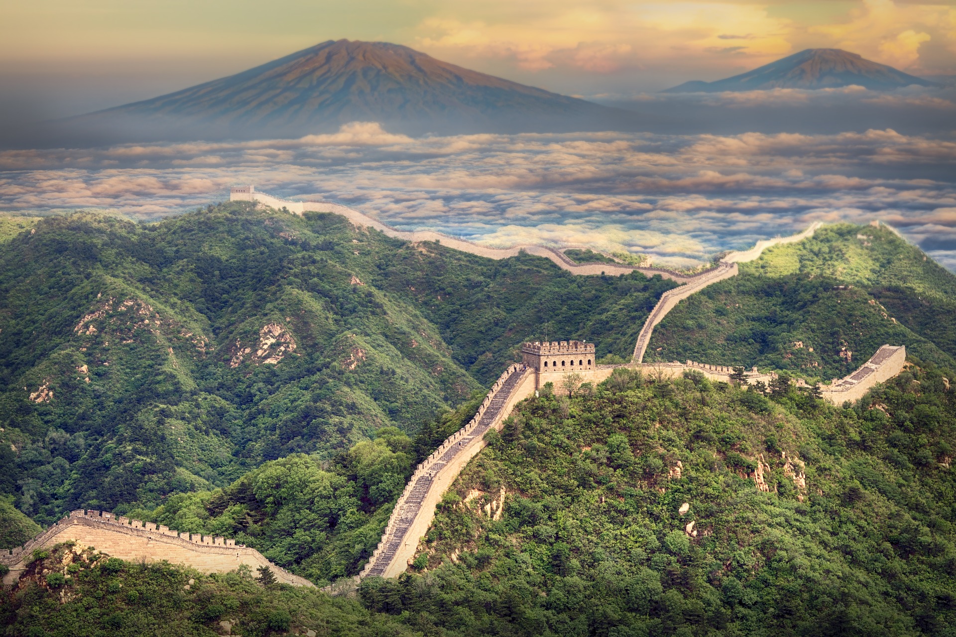 a large landscape with a winding road