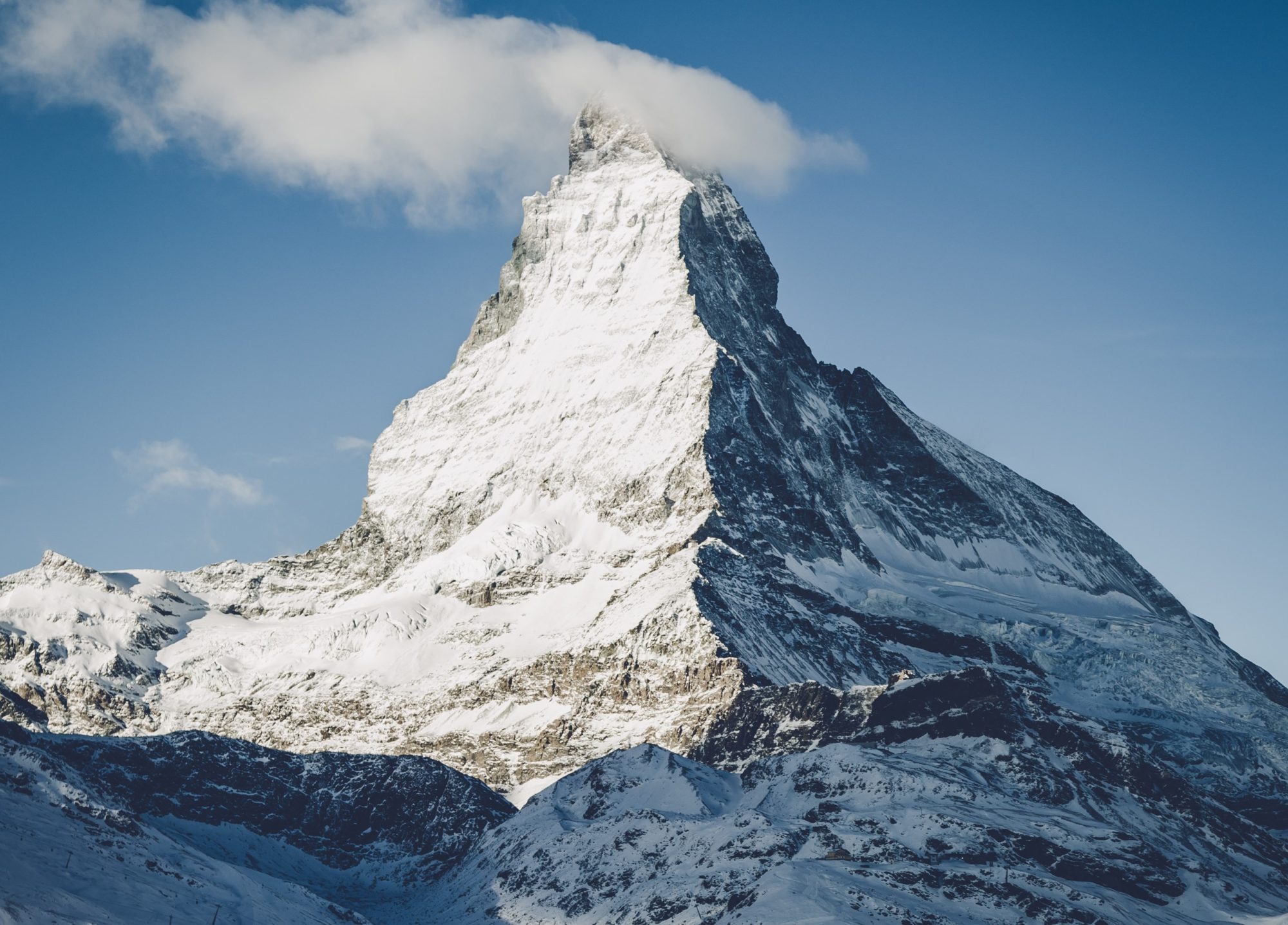 Matterhorn with snow on it