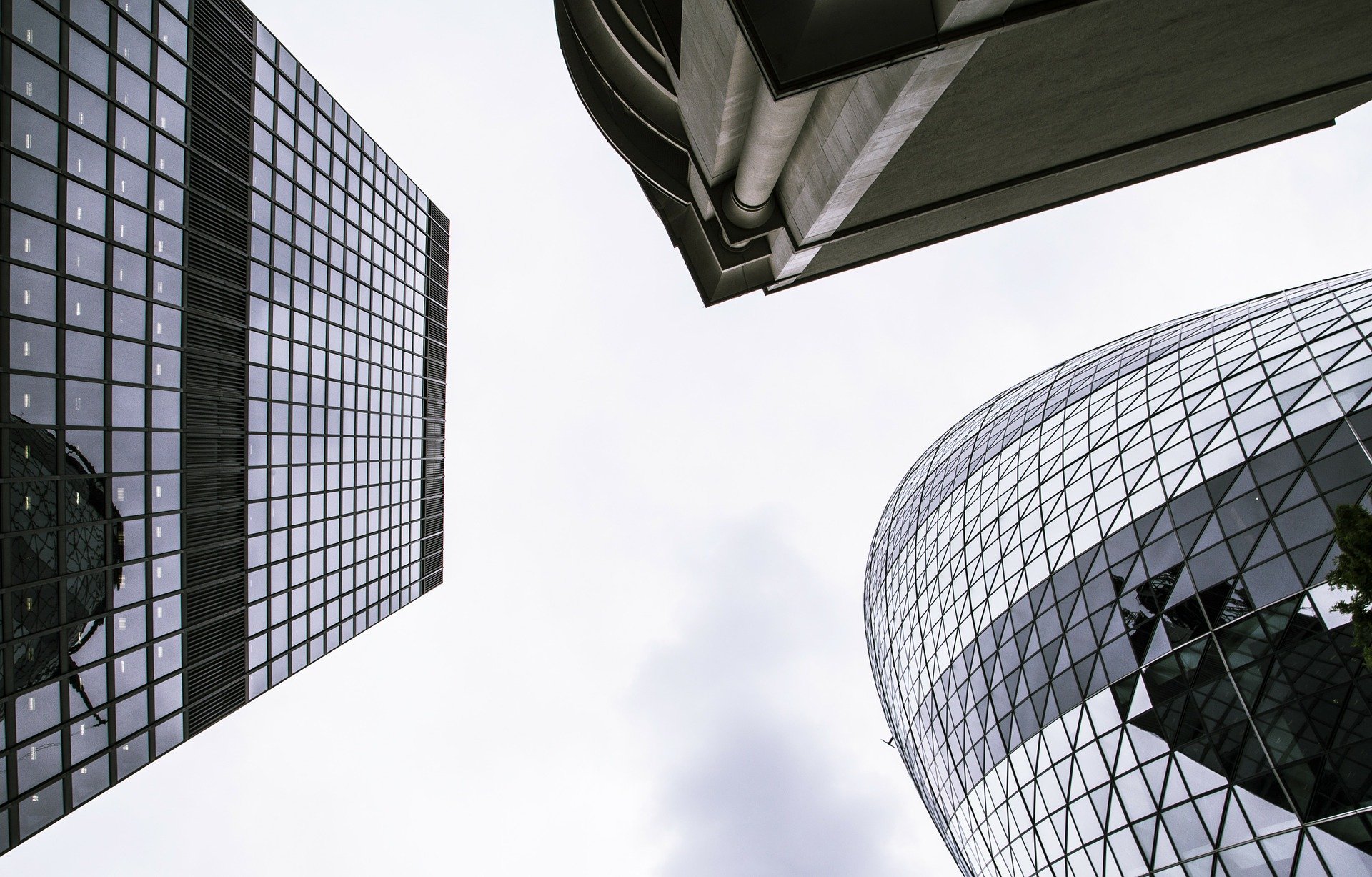 a group of skyscrapers in a city