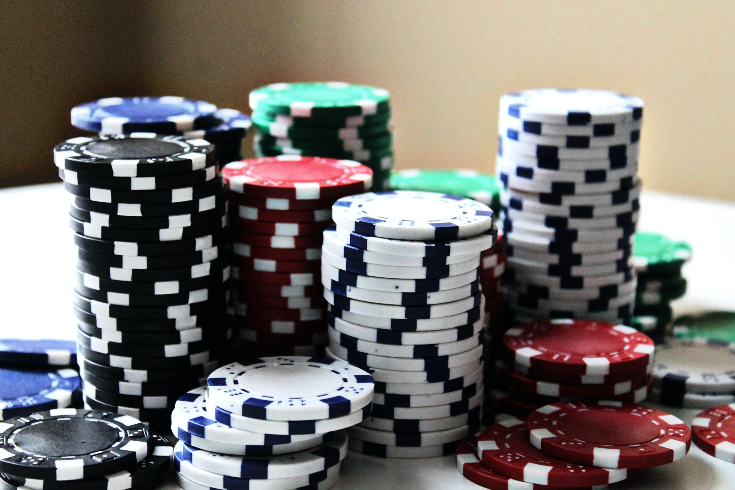 a group of poker chips