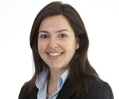 a close-up of a woman smiling