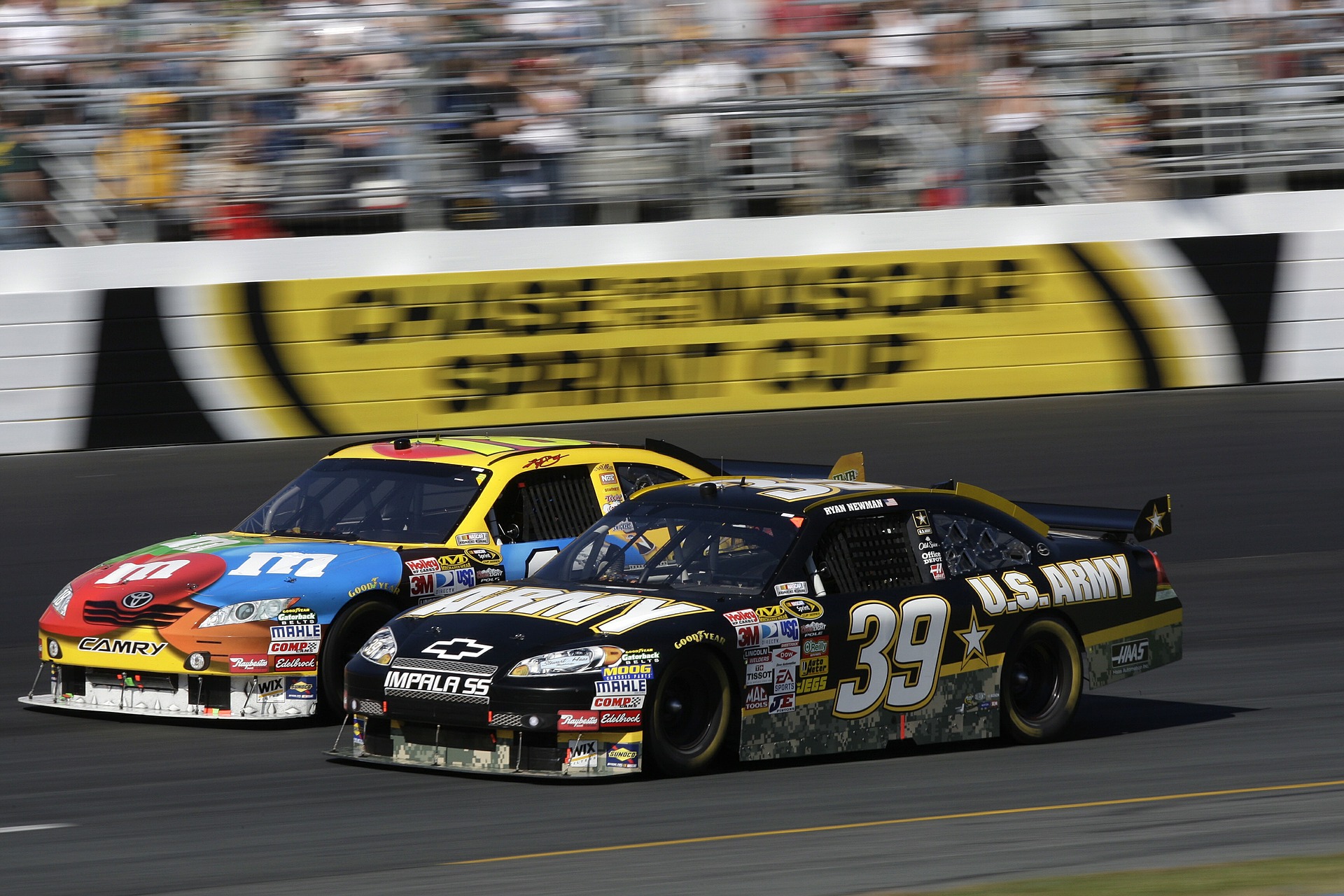 a group of race cars on a track