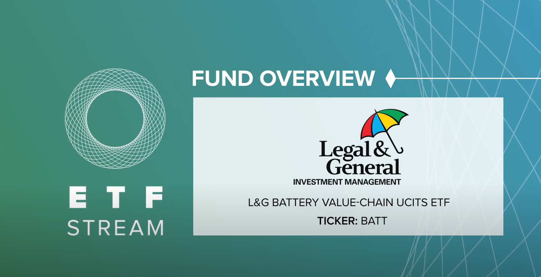 Fund Overview BATT Legal & General Battery Value-Chain UCITS ETF