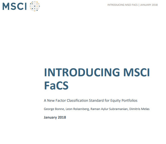Msci Classification A new factor classification standard