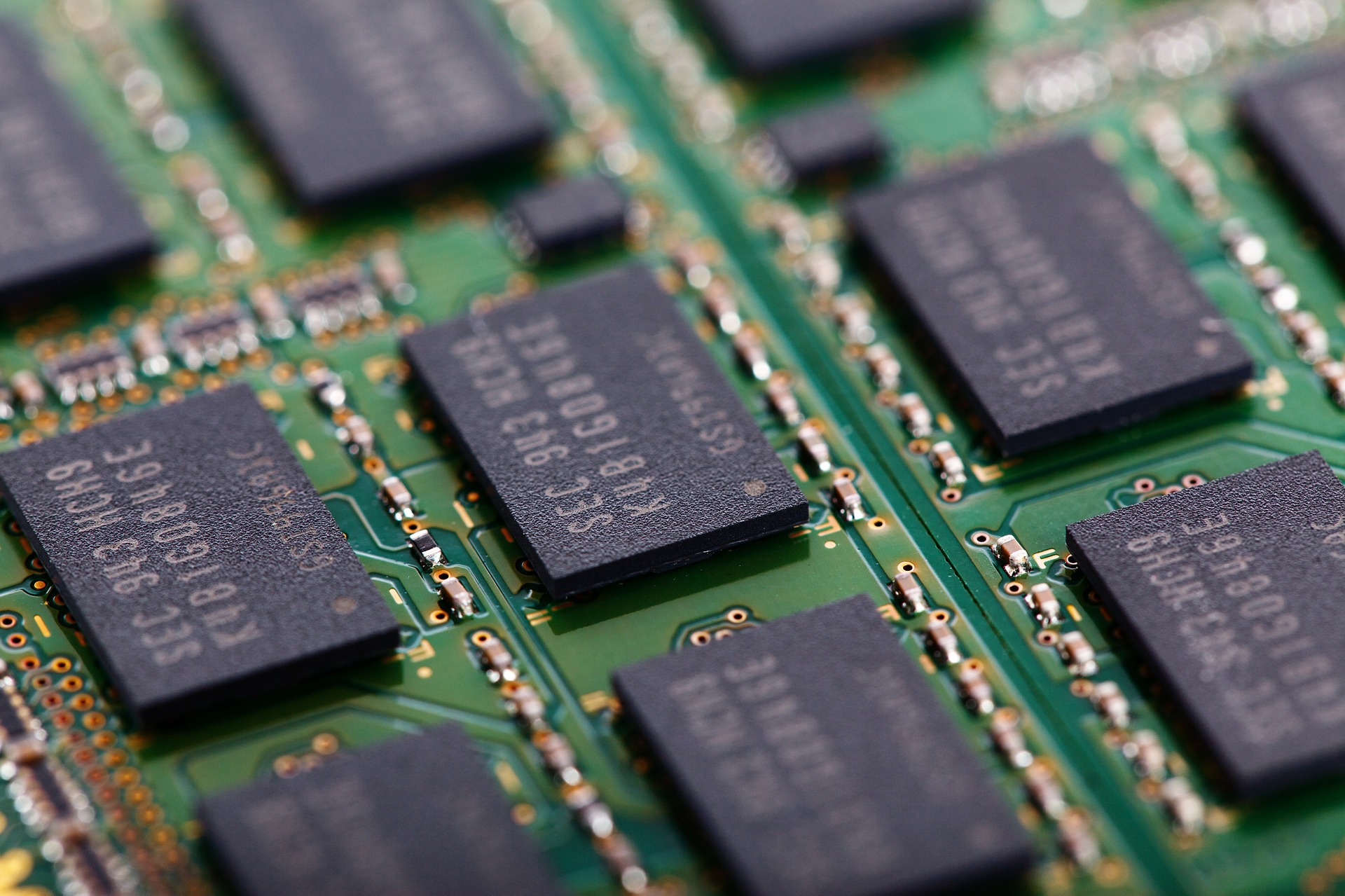 a close-up of a circuit board