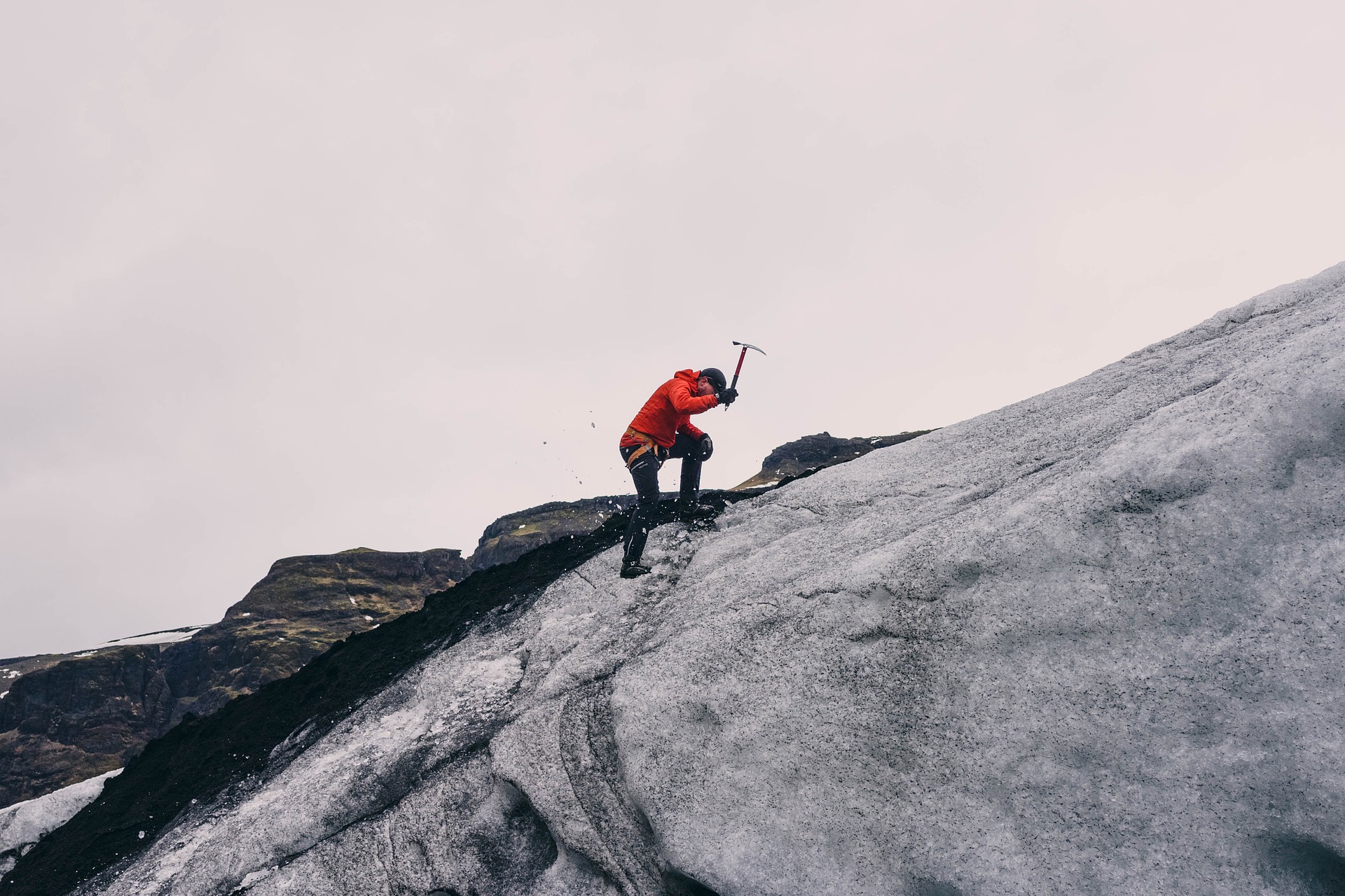 a person skiing down a mountain