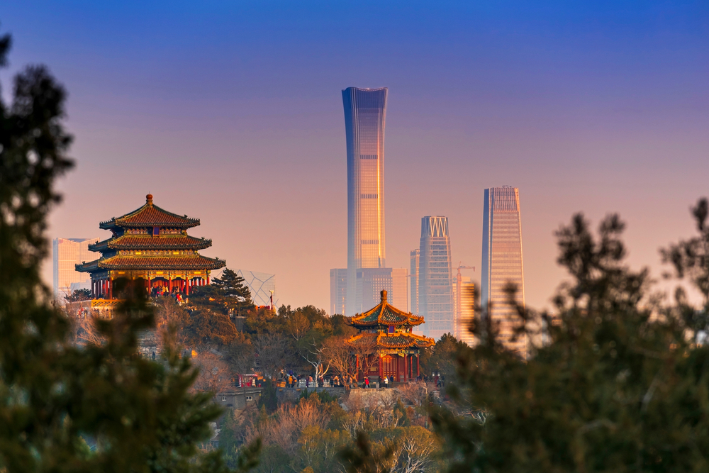 Beijing temple skyscraper China emerging market