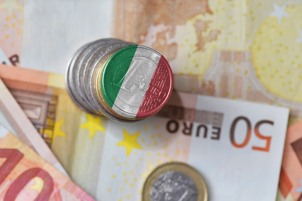 Italy flag euro