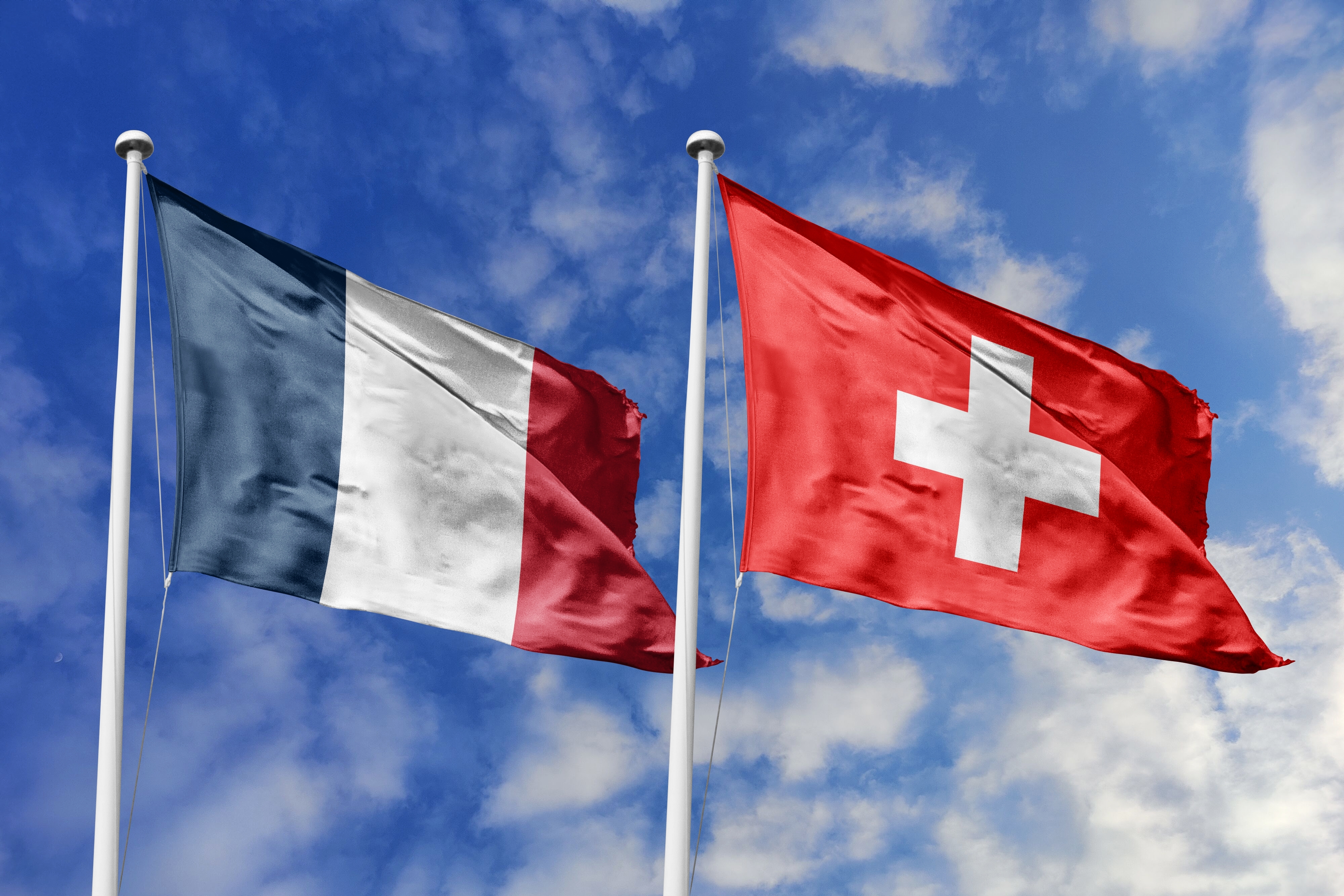 French and Swiss flag