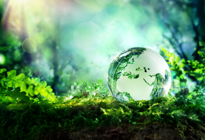 Glass globe green ESG climate