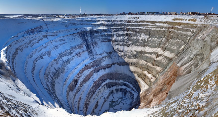 Open pit mine Siberia