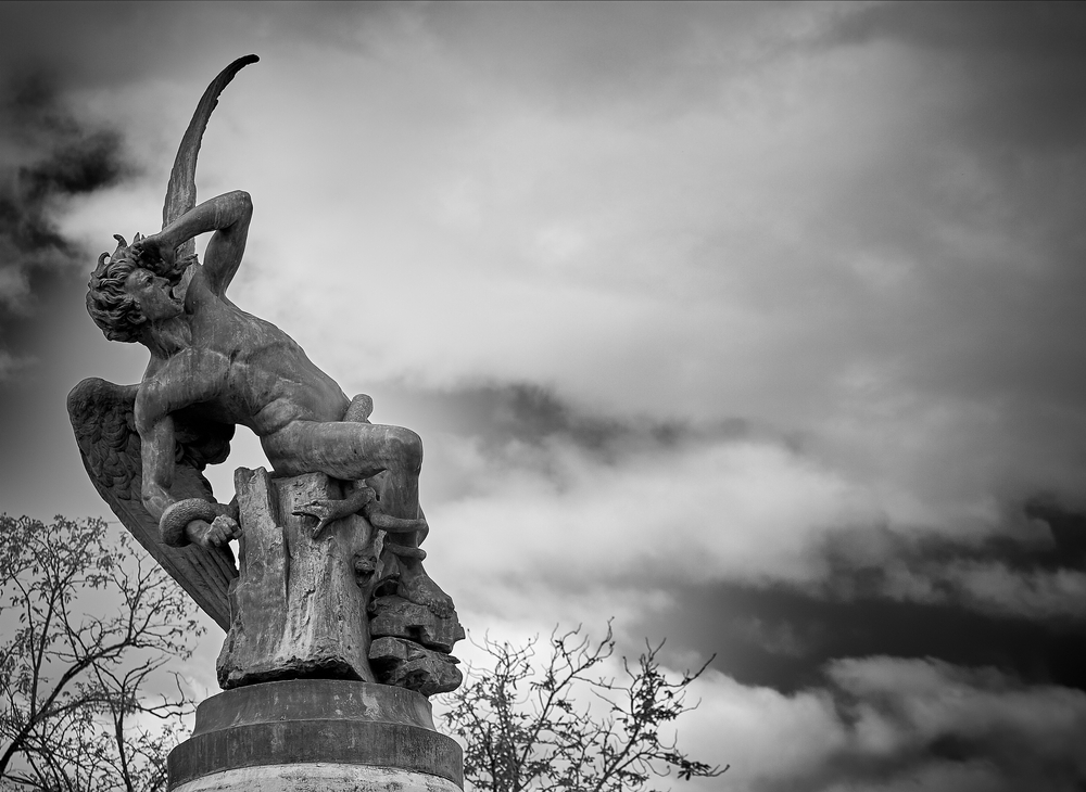 a statue of a cross