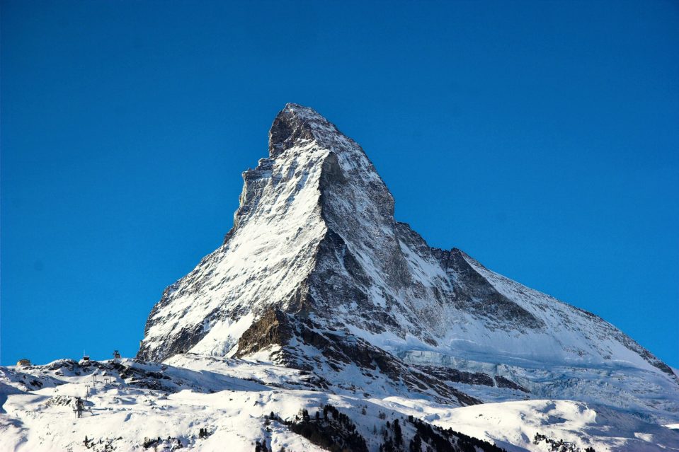 Matterhorn with snow on it