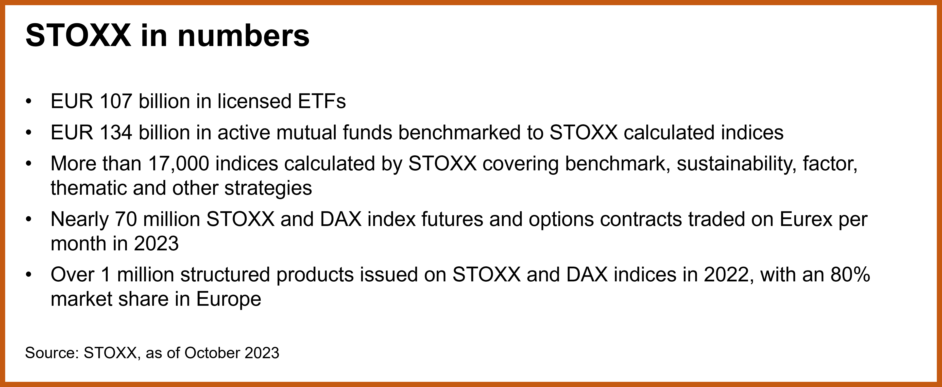 STOXX in numbers new