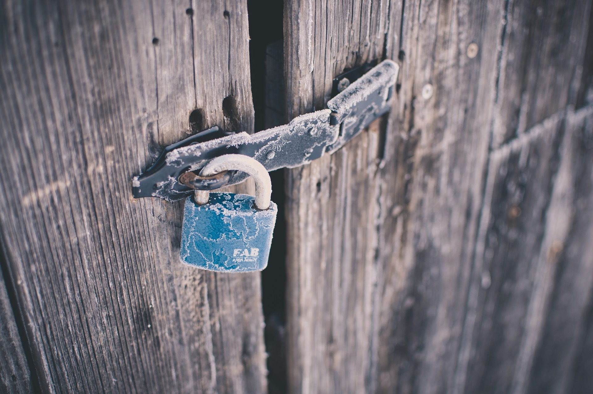 a metal door handle on a wooden door