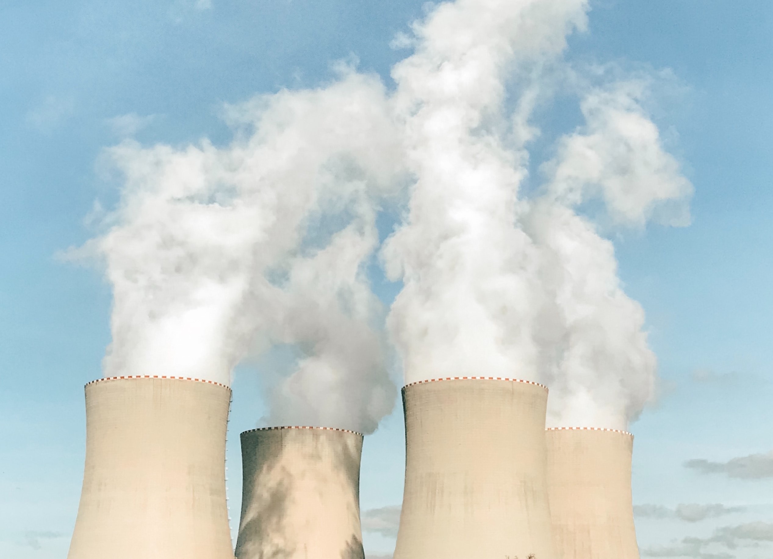 smoke coming from a factory plant