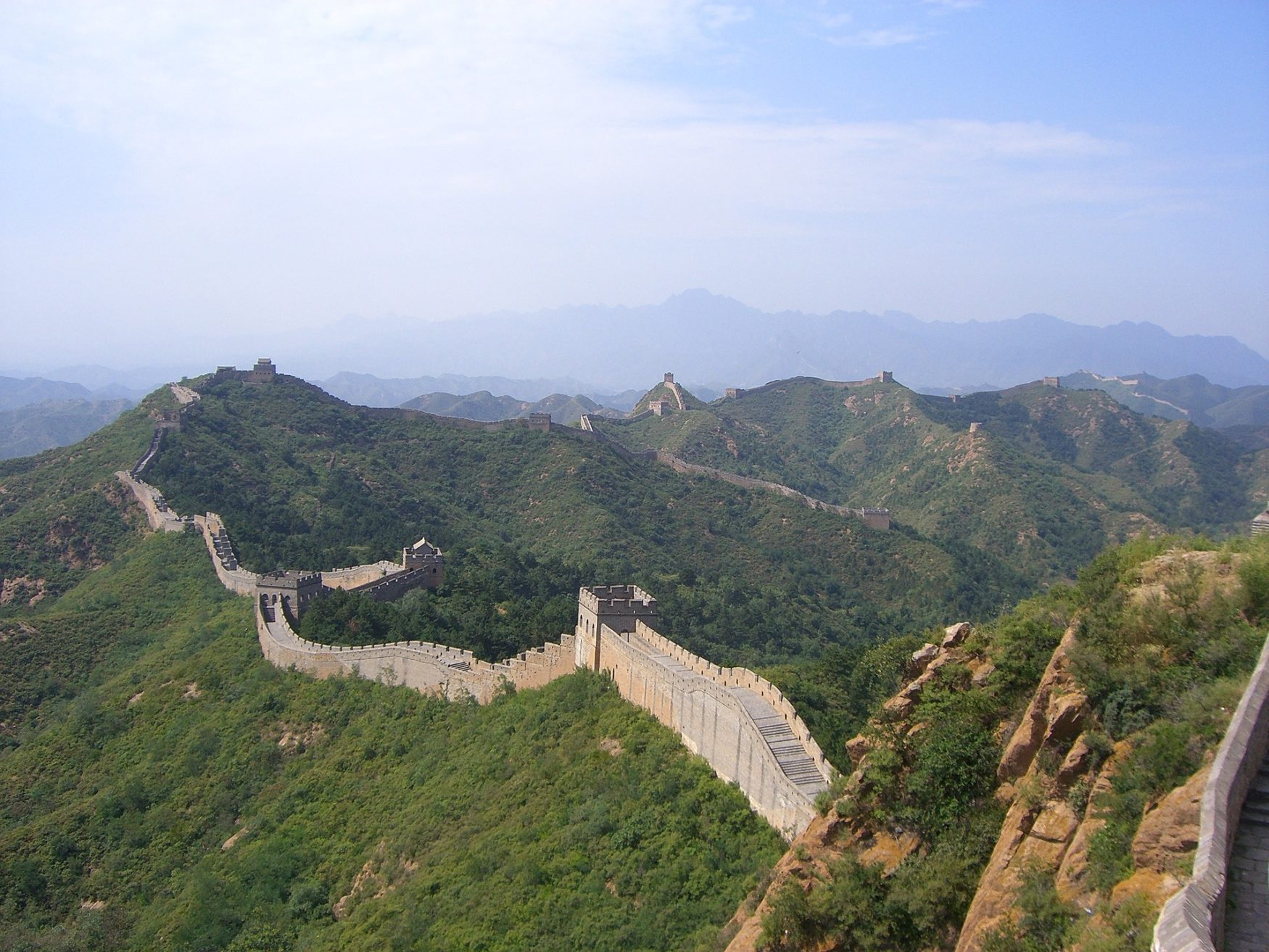 a large building on a hill