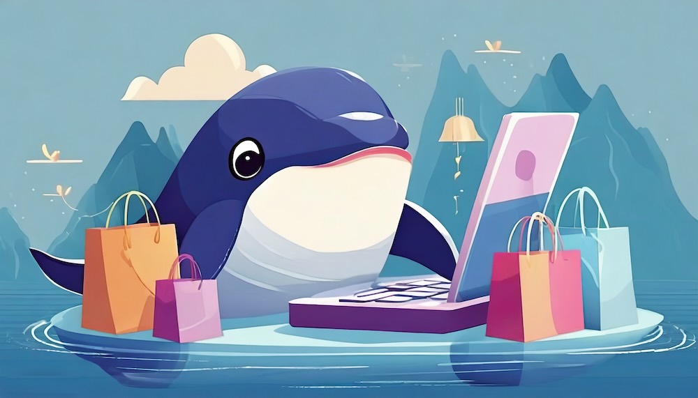 A whale setting up their online wish list