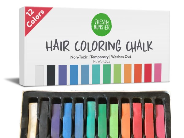 Image of Fresh Monster Hair Coloring Chalk box and chalk