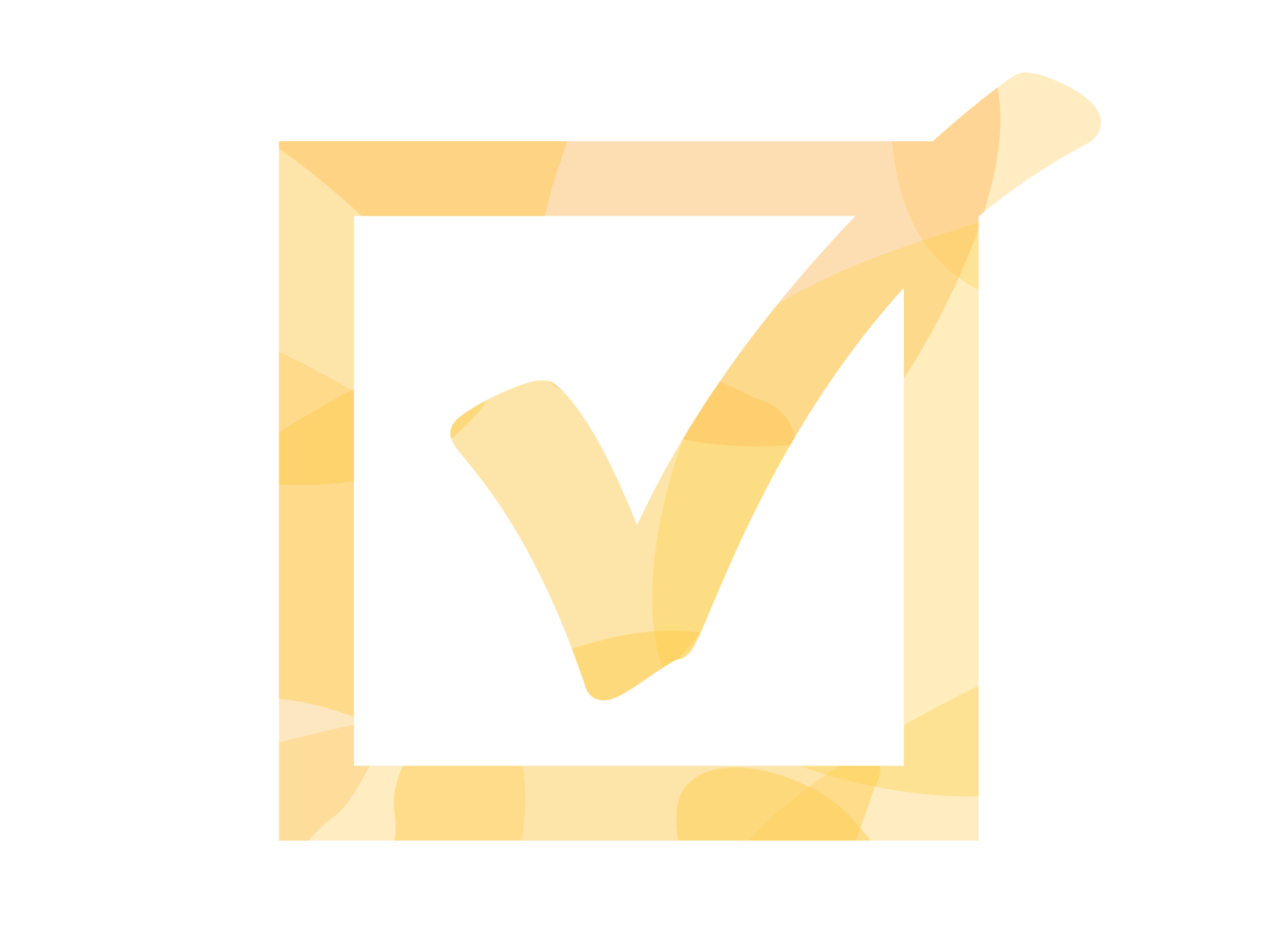 Illustration of yellow checkmarked box