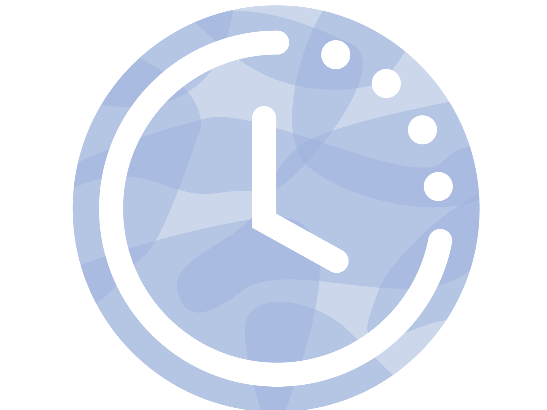 Blue clock illustration