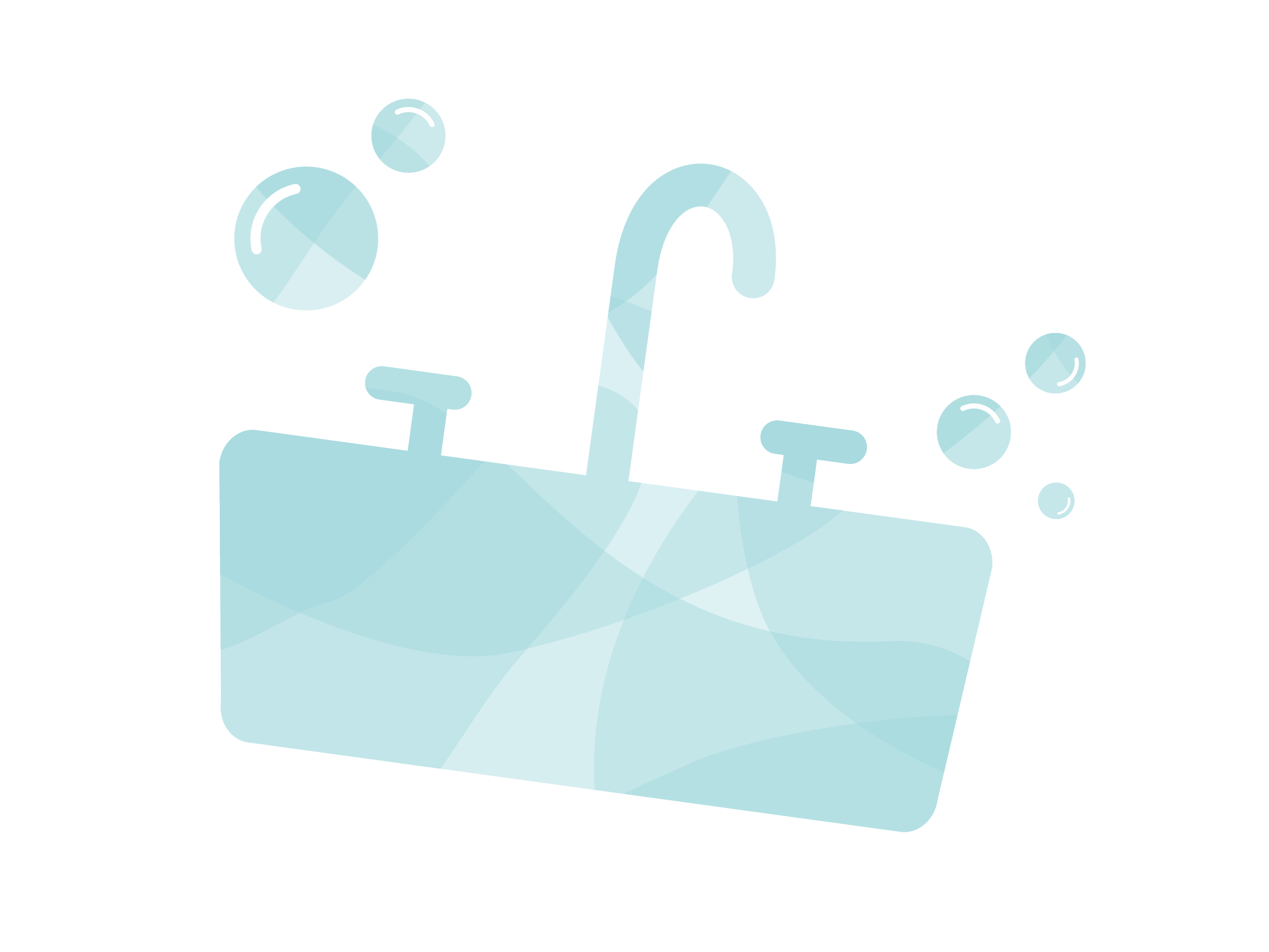 Sink and bubbles illustration